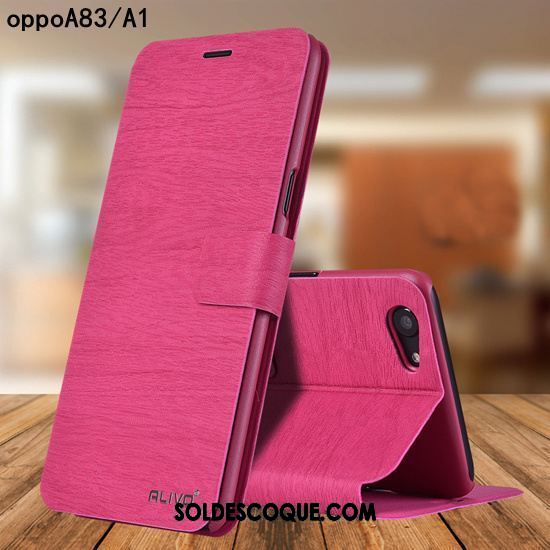 Coque Oppo A83 Tout Compris Étui En Cuir Clamshell Téléphone Portable Délavé En Daim Housse En Ligne