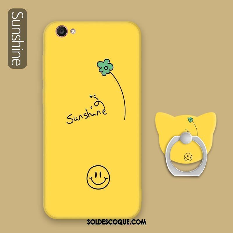 Coque Oppo A83 Téléphone Portable Jaune Fluide Doux Incassable Support France