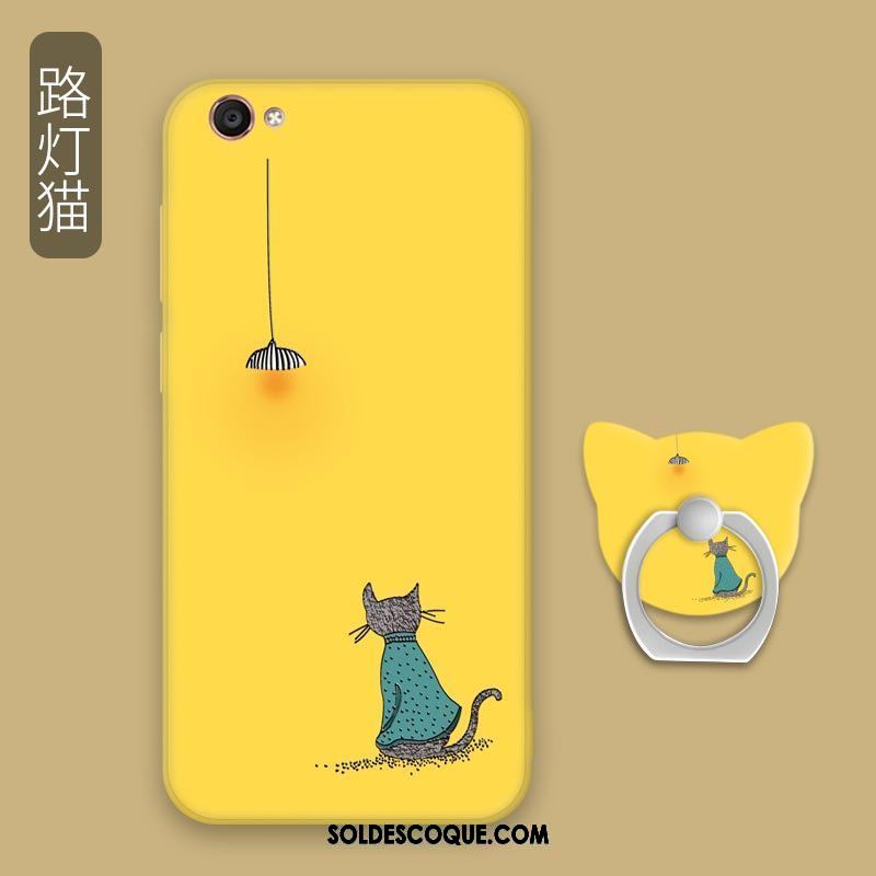 Coque Oppo A83 Téléphone Portable Jaune Fluide Doux Incassable Support France