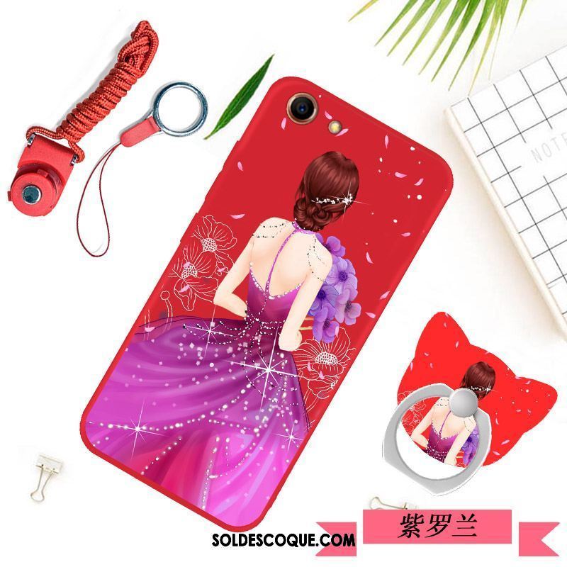 Coque Oppo A83 Téléphone Portable Protection Rouge Silicone Ornements Suspendus Soldes