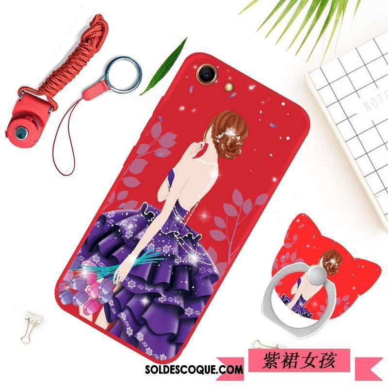 Coque Oppo A83 Téléphone Portable Protection Rouge Silicone Ornements Suspendus Soldes