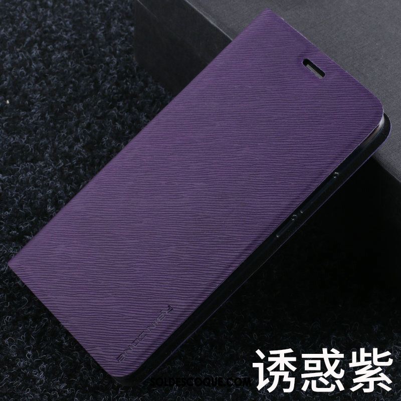 Coque Oppo A83 Violet Téléphone Portable Tendance Étui En Cuir Soldes
