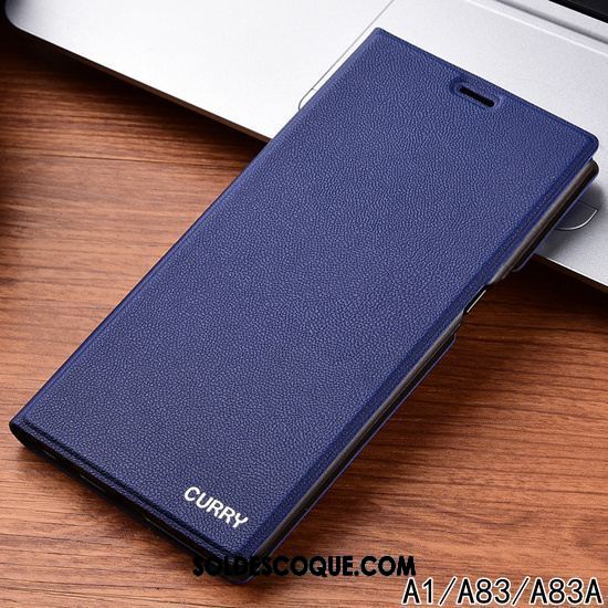 Coque Oppo A83 Étui En Cuir Téléphone Portable Délavé En Daim Personnalité Protection Pas Cher