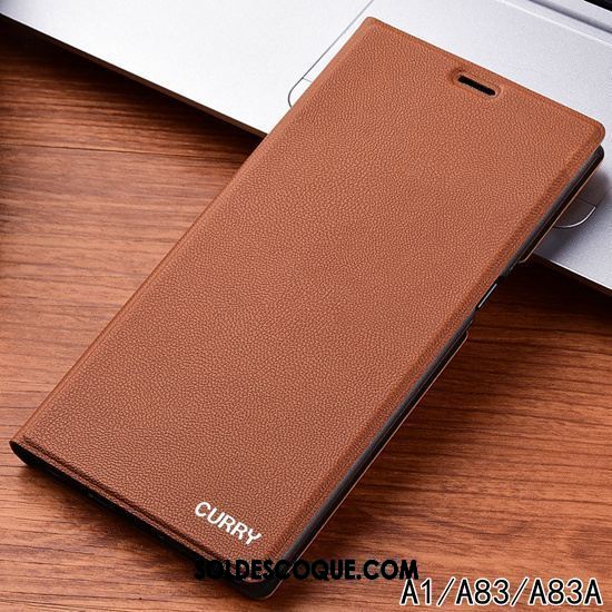 Coque Oppo A83 Étui En Cuir Téléphone Portable Délavé En Daim Personnalité Protection Pas Cher