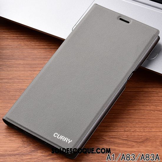 Coque Oppo A83 Étui En Cuir Téléphone Portable Délavé En Daim Personnalité Protection Pas Cher