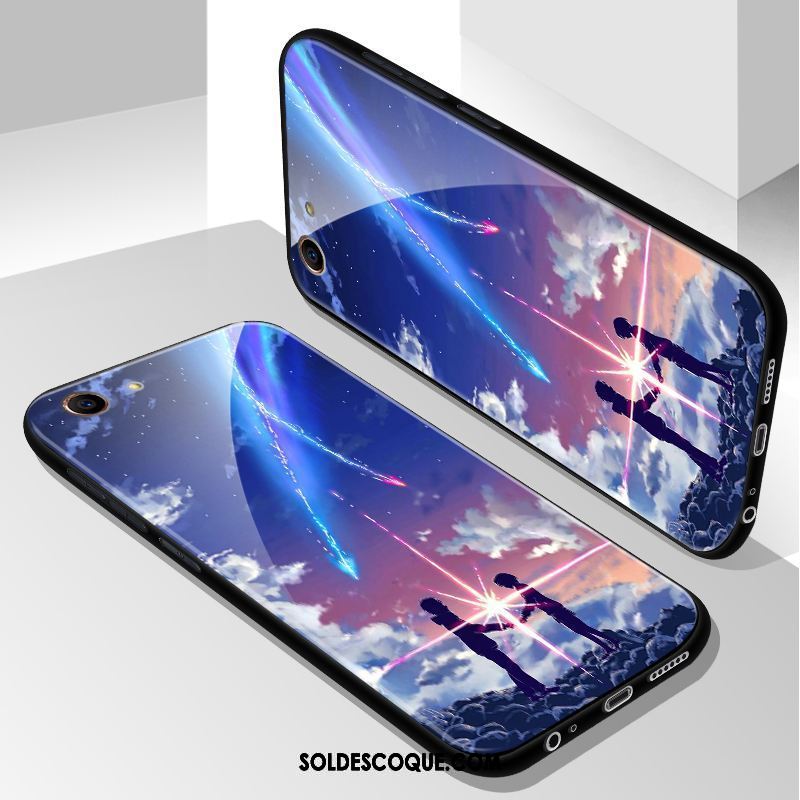 Coque Oppo A83 Étui Tendance Luxe Protection Noir En Vente