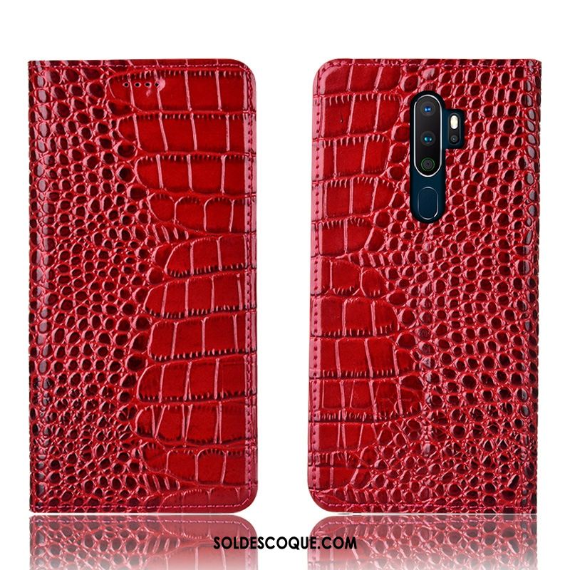 Coque Oppo A9 2020 Crocodile Étui Tout Compris Incassable Bleu Housse Soldes