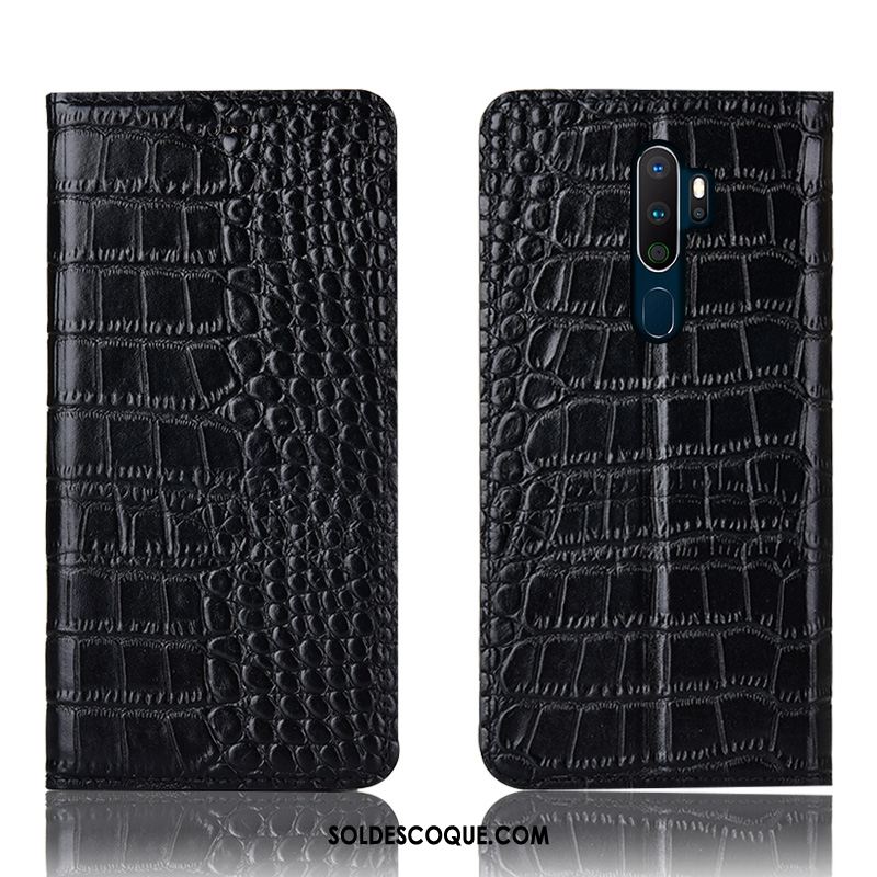 Coque Oppo A9 2020 Crocodile Étui Tout Compris Incassable Bleu Housse Soldes