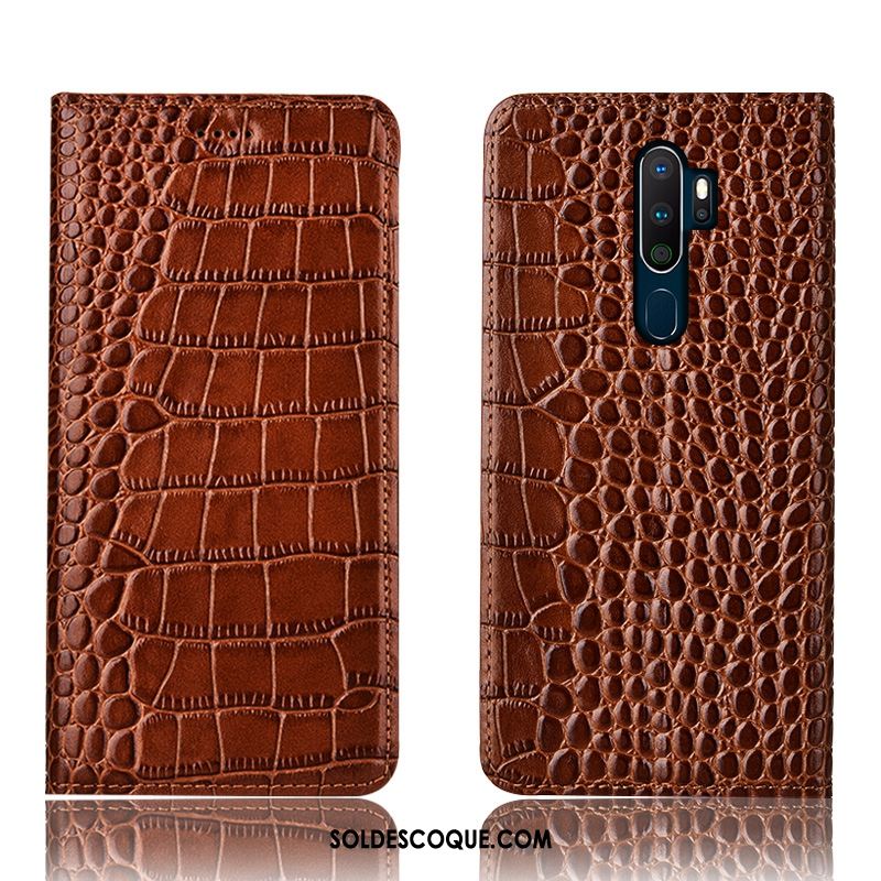 Coque Oppo A9 2020 Crocodile Étui Tout Compris Incassable Bleu Housse Soldes