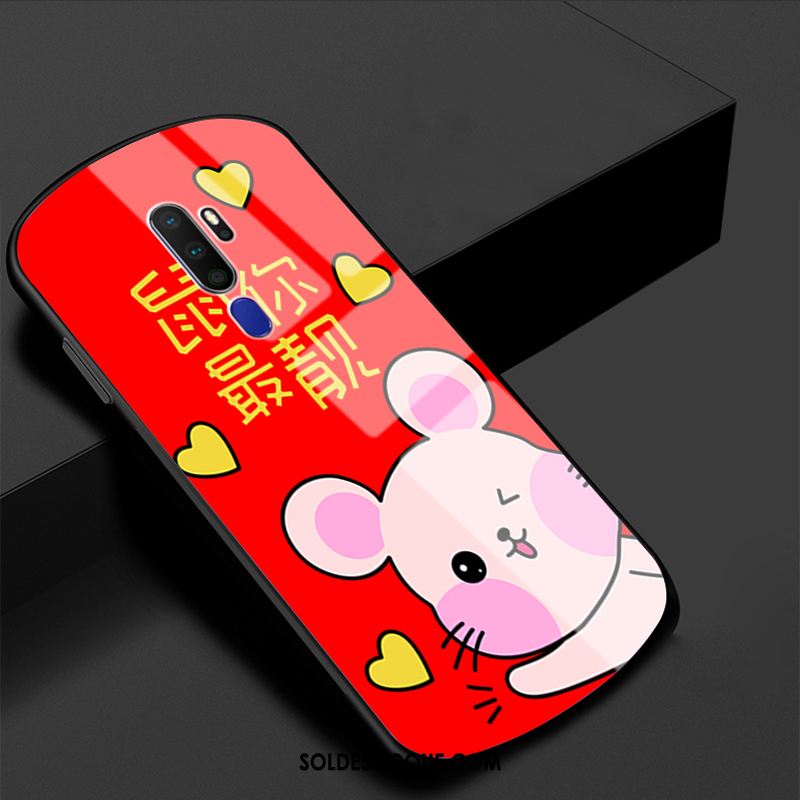 Coque Oppo A9 2020 Rat Rouge Protection Tempérer Verre France