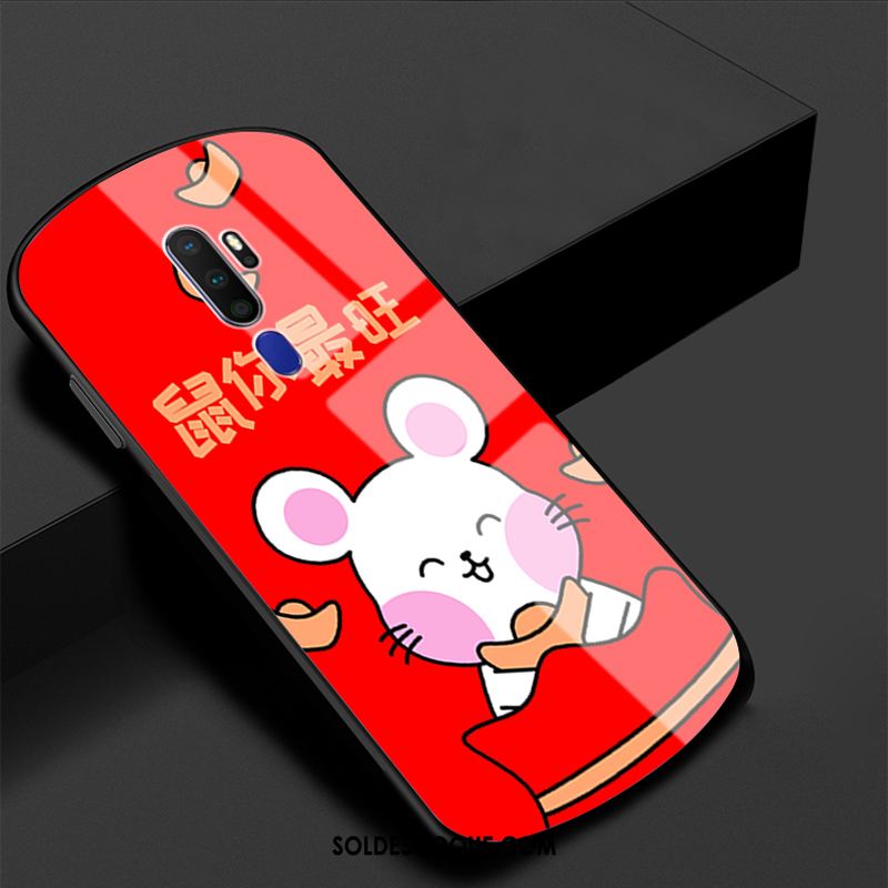 Coque Oppo A9 2020 Rat Rouge Protection Tempérer Verre France