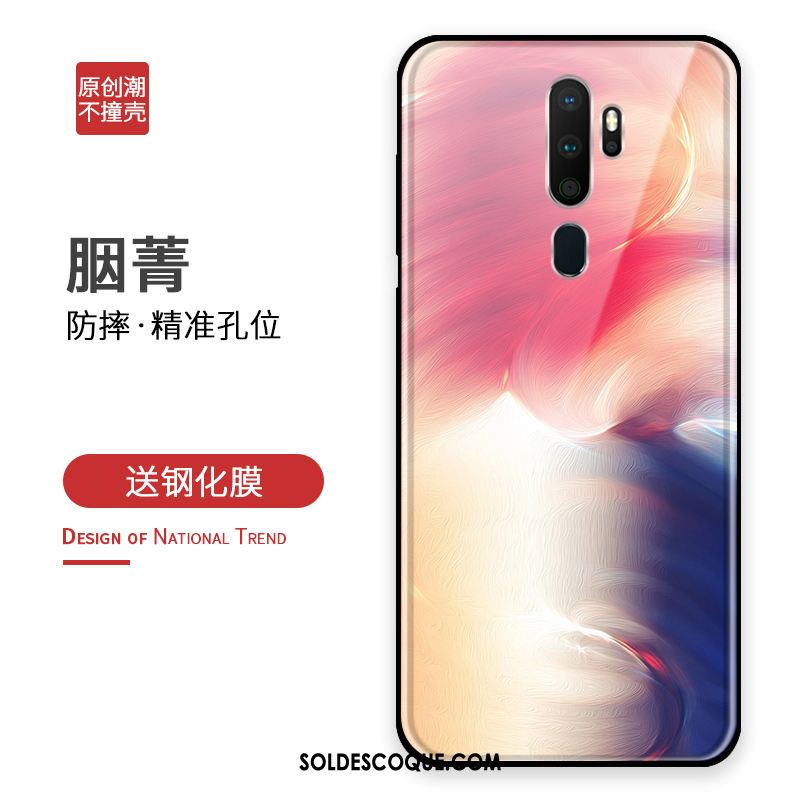 Coque Oppo A9 2020 Tout Compris Personnalité Verre Membrane Tempérer Pas Cher