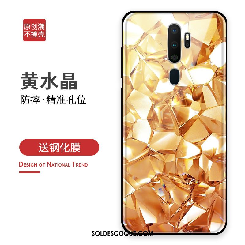 Coque Oppo A9 2020 Tout Compris Personnalité Verre Membrane Tempérer Pas Cher