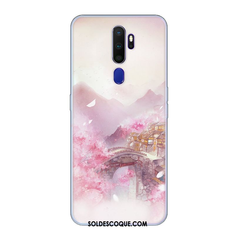 Coque Oppo A9 2020 Étui Fluide Doux Tendance Petit Bleu En Vente