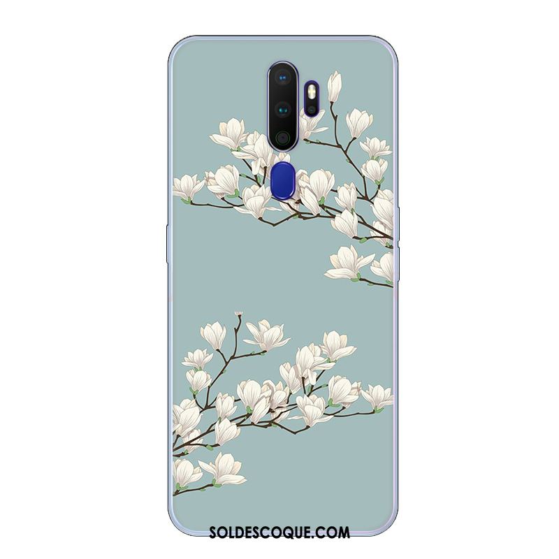 Coque Oppo A9 2020 Étui Fluide Doux Tendance Petit Bleu En Vente