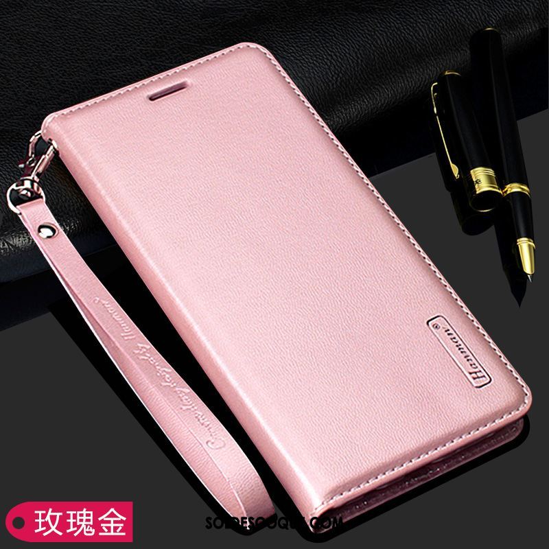 Coque Oppo A91 Carte Étui En Cuir Rose Incassable Téléphone Portable En Vente