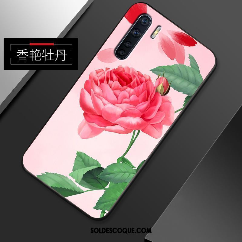 Coque Oppo A91 Créatif Très Mince Rose Étui Tendance Pas Cher