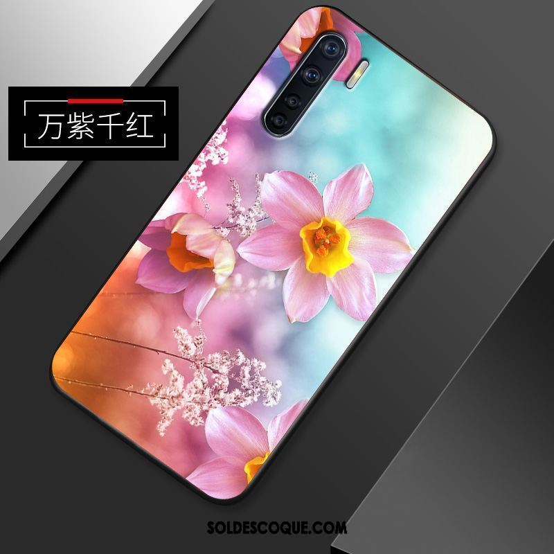 Coque Oppo A91 Créatif Très Mince Rose Étui Tendance Pas Cher