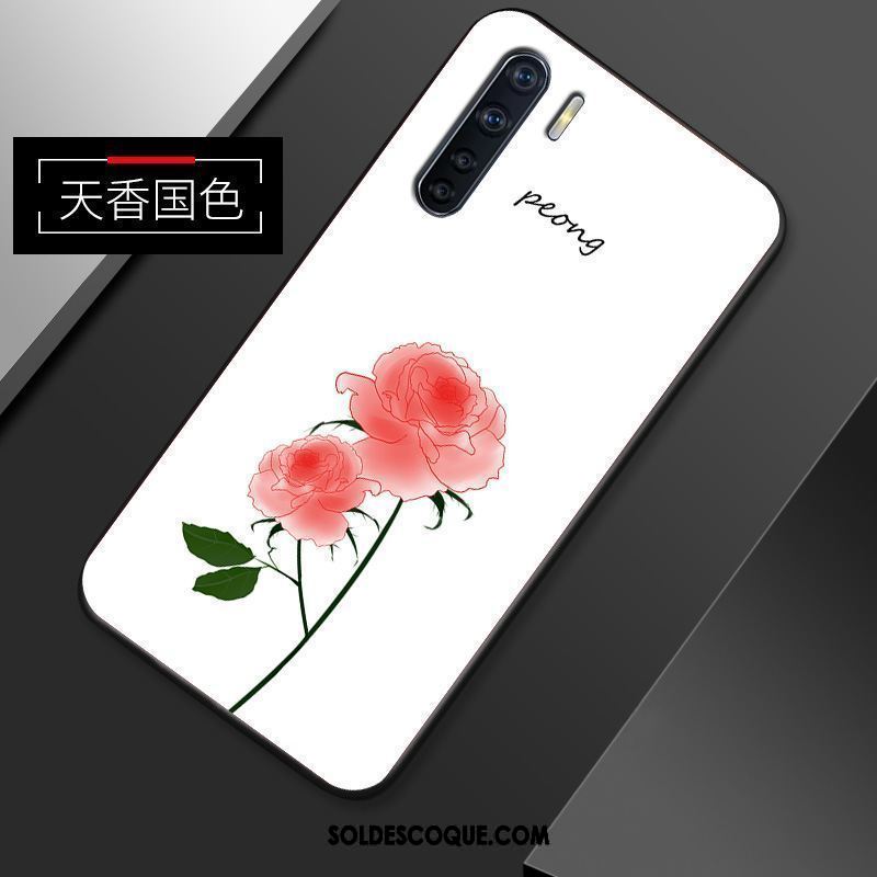 Coque Oppo A91 Créatif Très Mince Rose Étui Tendance Pas Cher