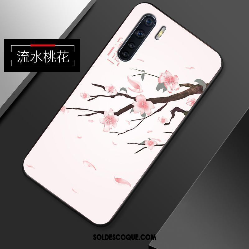 Coque Oppo A91 Créatif Très Mince Rose Étui Tendance Pas Cher