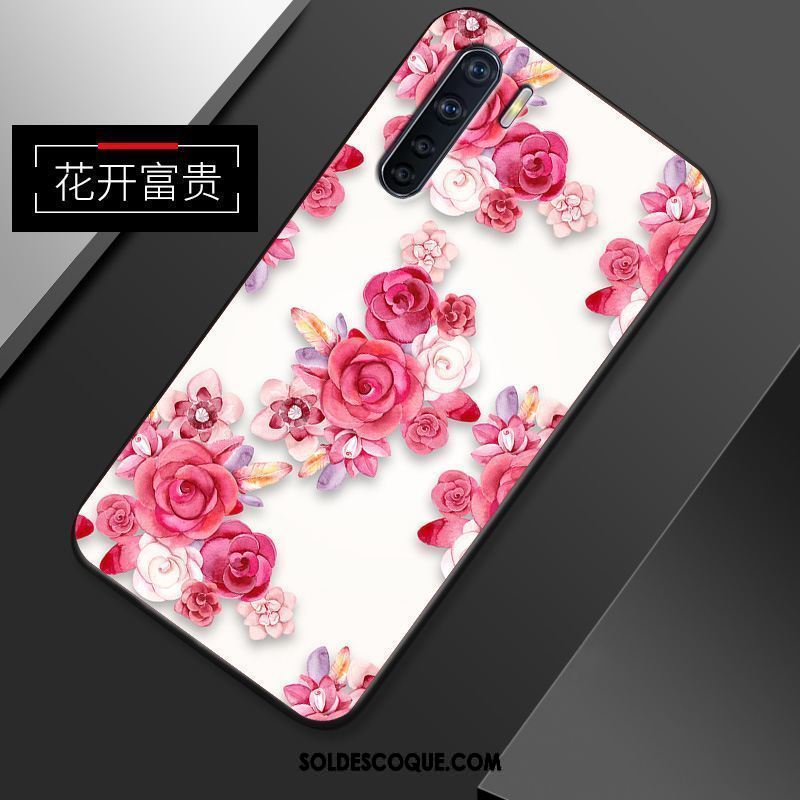 Coque Oppo A91 Créatif Très Mince Rose Étui Tendance Pas Cher