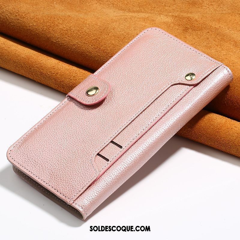 Coque Oppo A91 Cuir Cuir Véritable Incassable Étui En Cuir Or Soldes