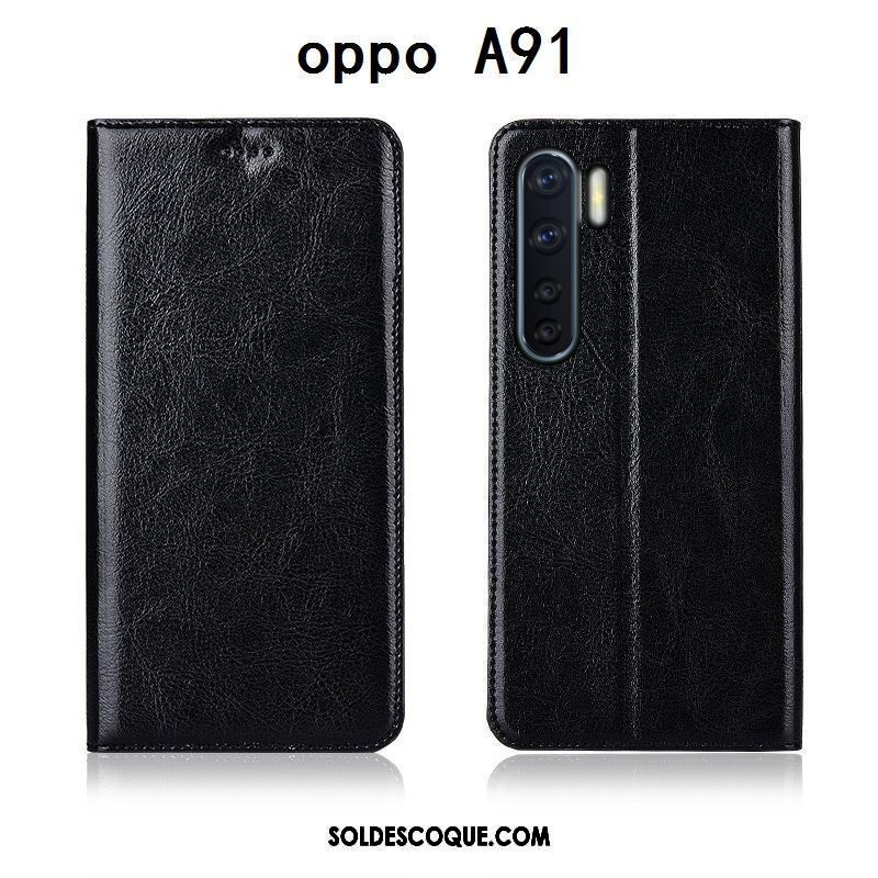 Coque Oppo A91 Incassable Fluide Doux Étui En Cuir Jeunesse Clamshell Pas Cher