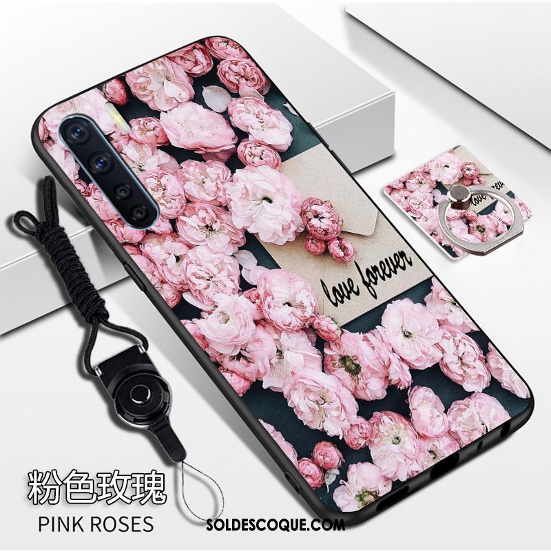 Coque Oppo A91 Net Rouge Créatif Délavé En Daim Dessin Animé Silicone Pas Cher