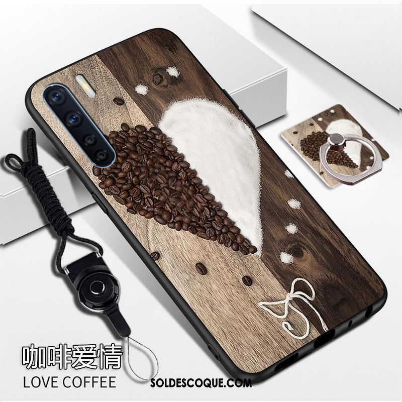 Coque Oppo A91 Net Rouge Créatif Délavé En Daim Dessin Animé Silicone Pas Cher