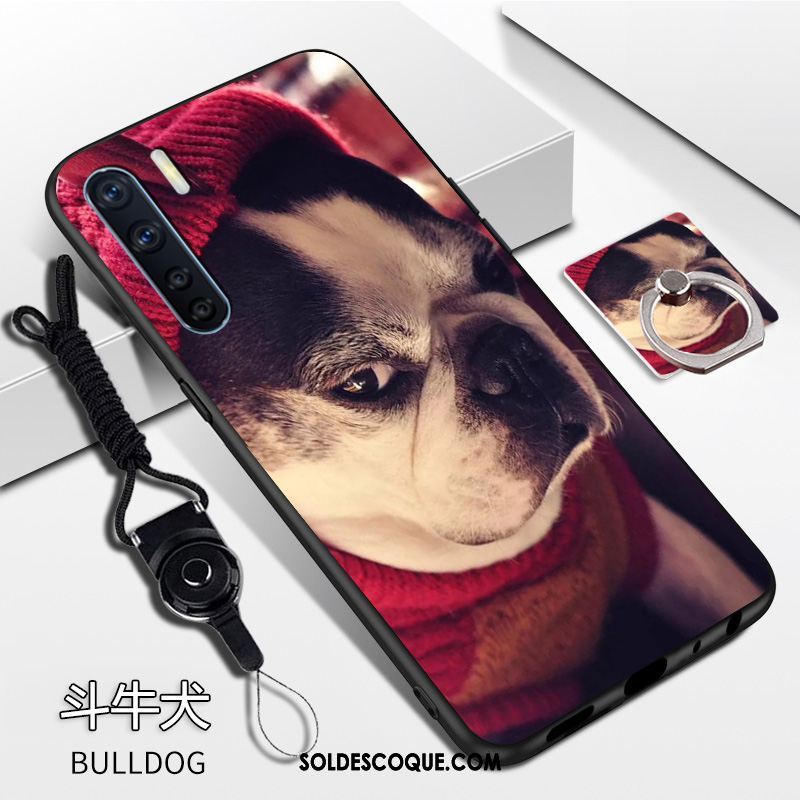 Coque Oppo A91 Net Rouge Créatif Délavé En Daim Dessin Animé Silicone Pas Cher