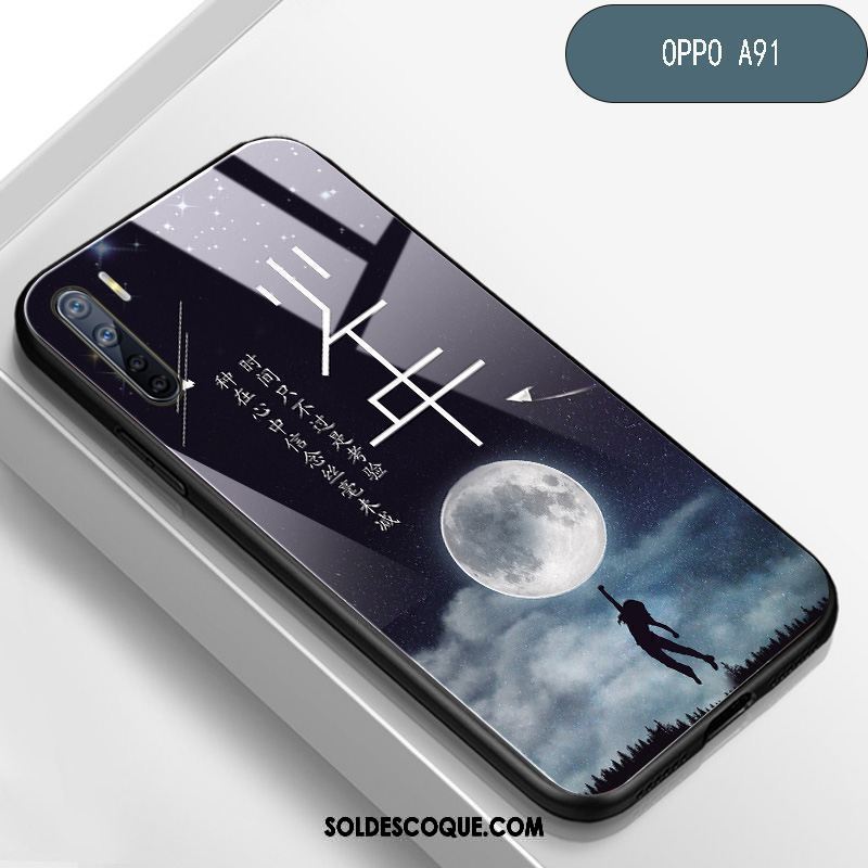 Coque Oppo A91 Noir Étui Verre Juvénile Tout Compris France