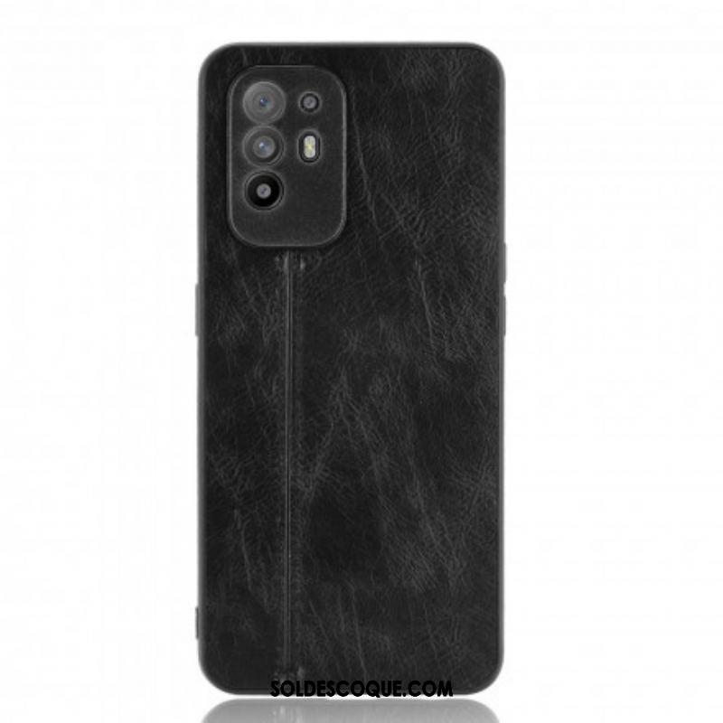 Coque Oppo A94 5G Effet Cuir Couture