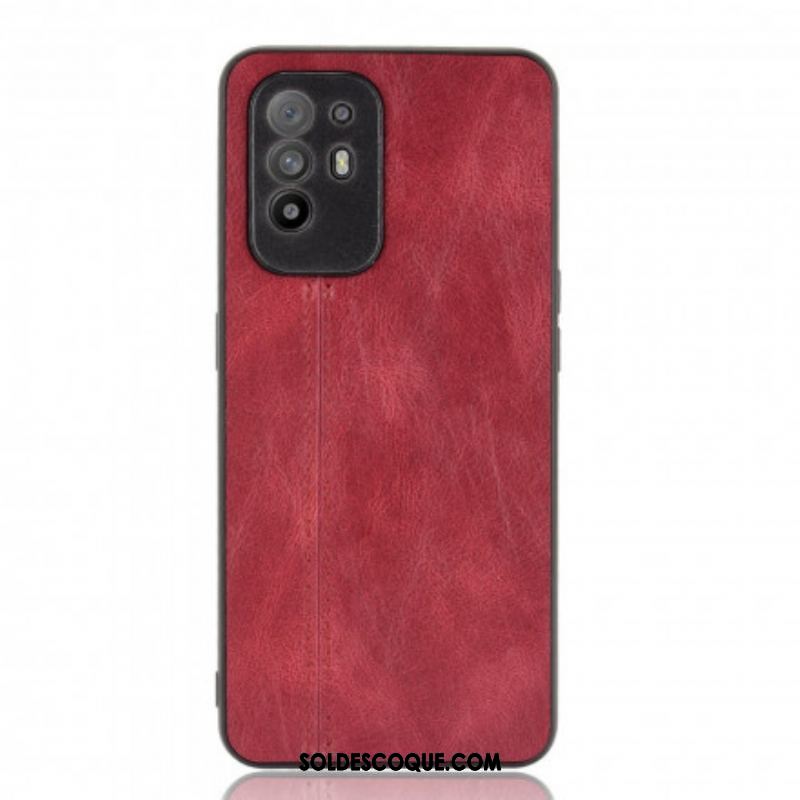 Coque Oppo A94 5G Effet Cuir Couture