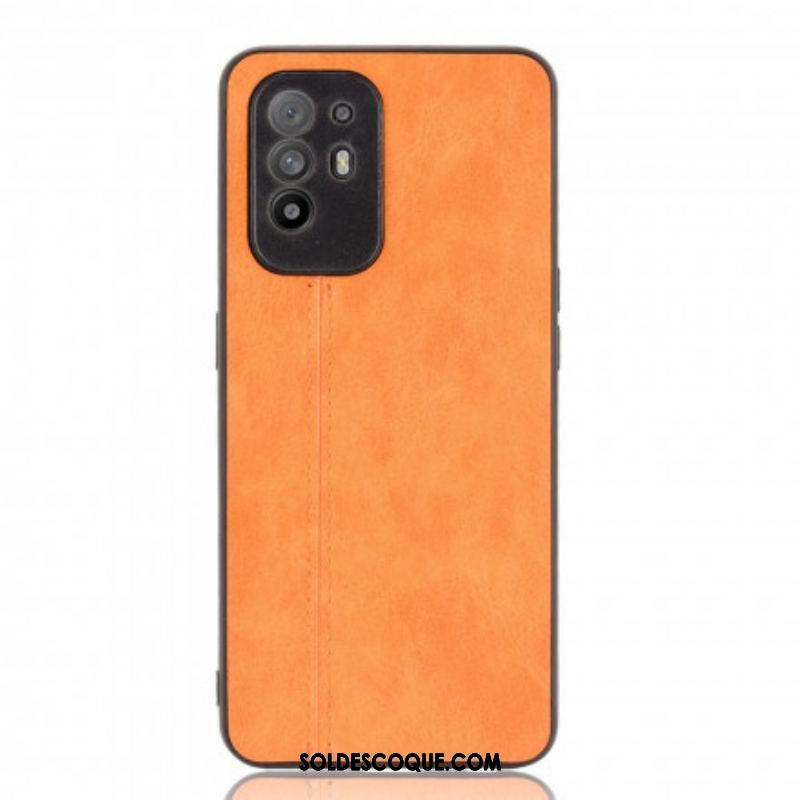 Coque Oppo A94 5G Effet Cuir Couture