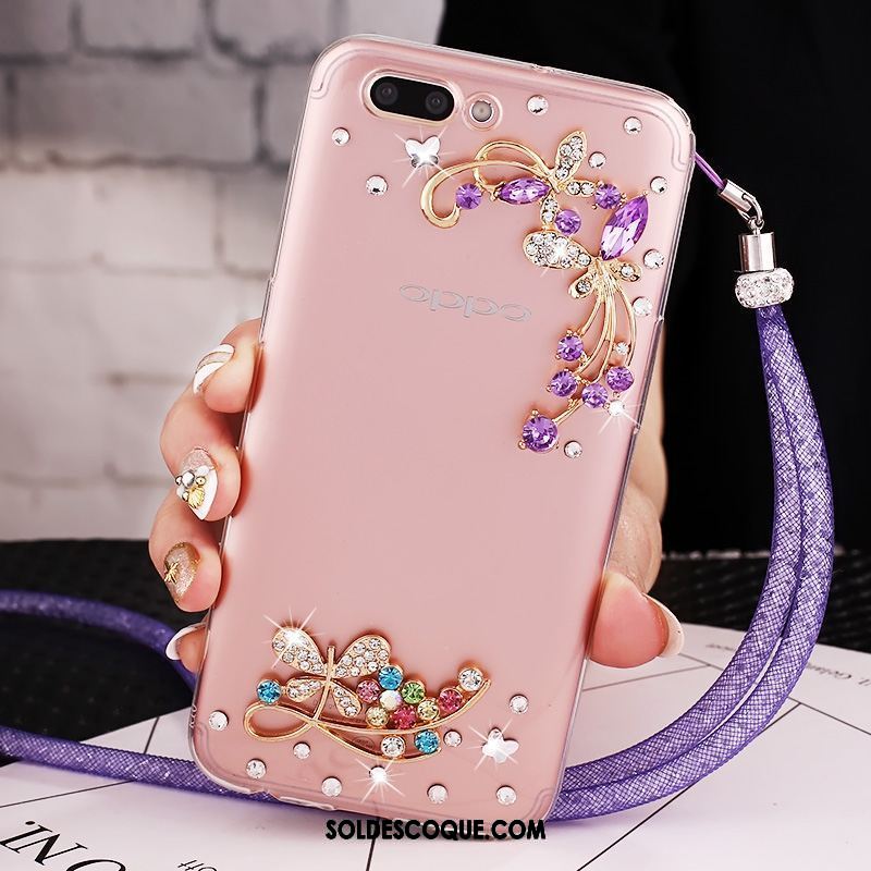 Coque Oppo Ax5 Bleu Personnalité Europe Fluide Doux Strass France