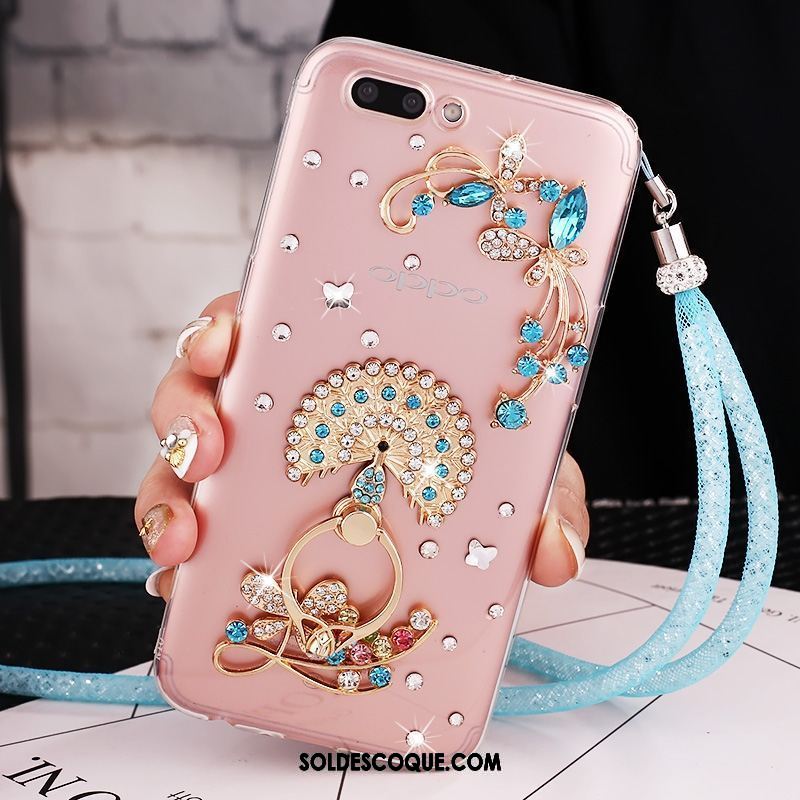 Coque Oppo Ax5 Bleu Personnalité Europe Fluide Doux Strass France