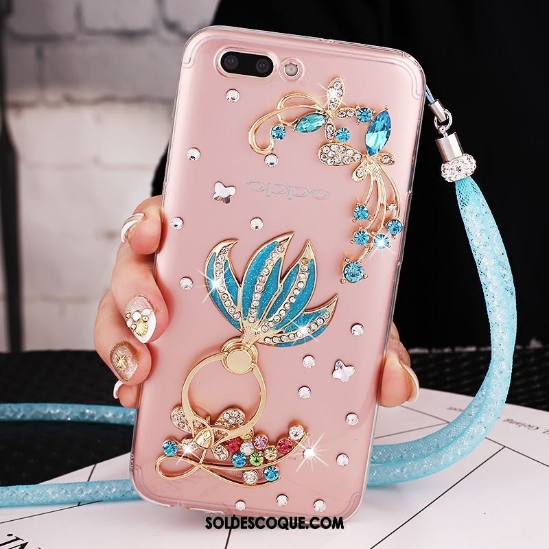 Coque Oppo Ax5 Bleu Personnalité Europe Fluide Doux Strass France