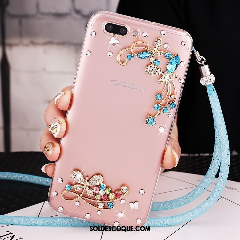 Coque Oppo Ax5 Bleu Personnalité Europe Fluide Doux Strass France