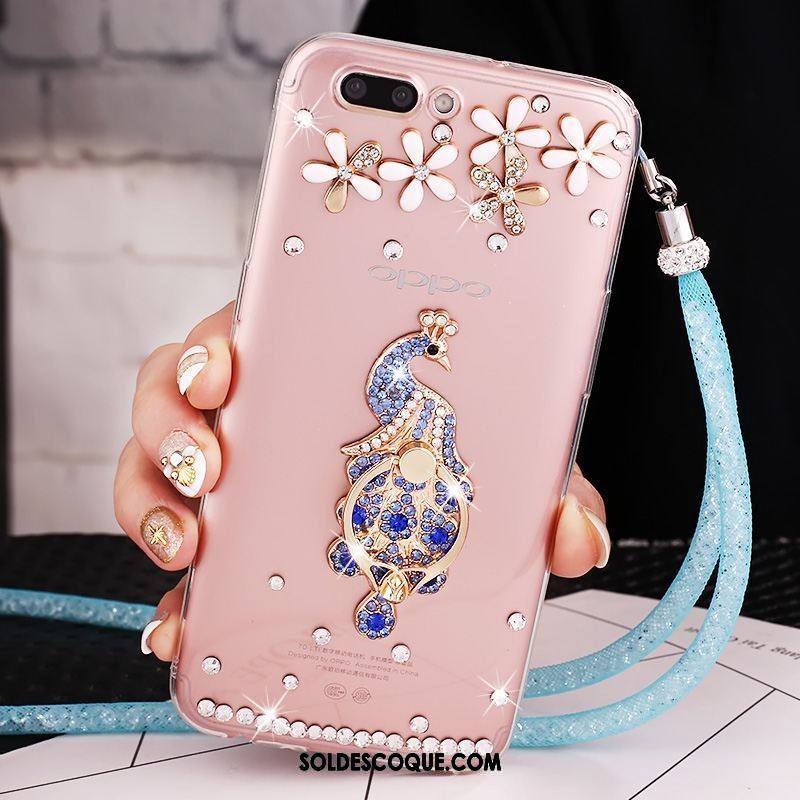 Coque Oppo Ax5 Bleu Personnalité Europe Fluide Doux Strass France