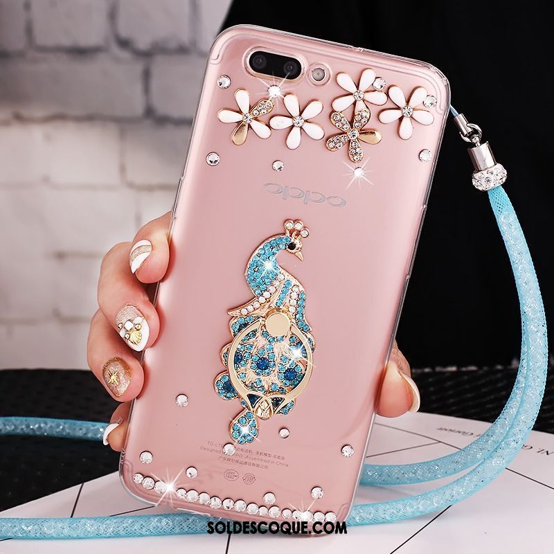 Coque Oppo Ax5 Bleu Personnalité Europe Fluide Doux Strass France