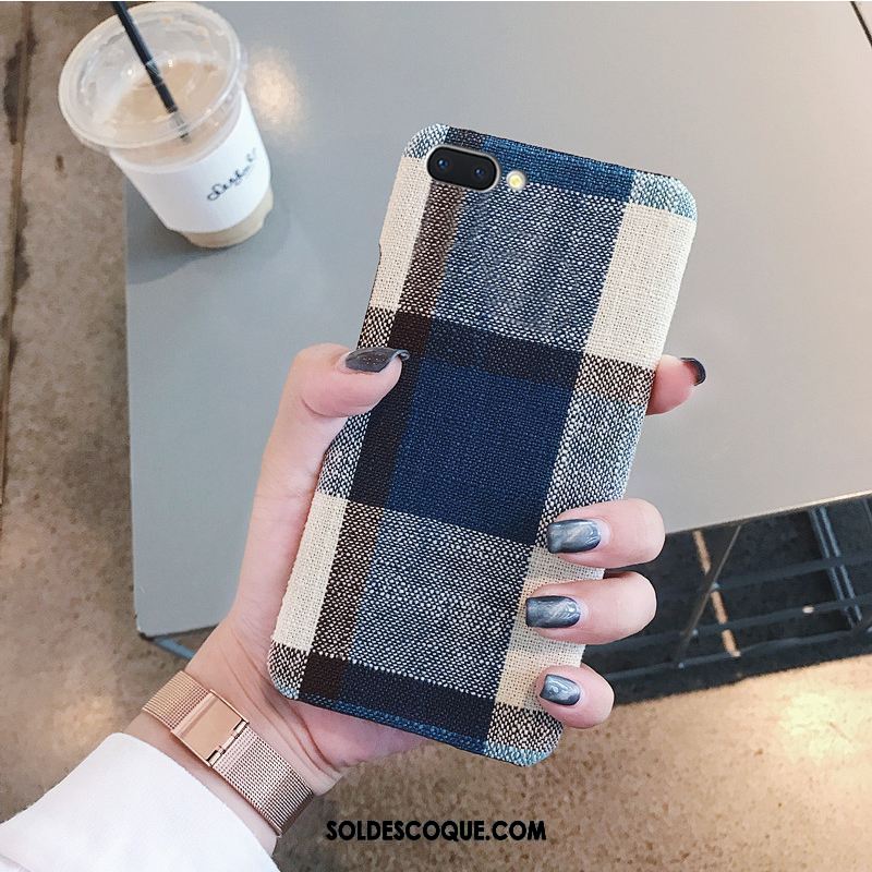 Coque Oppo Ax5 Bleu Tissu Étui Modèle Fleurie Protection France