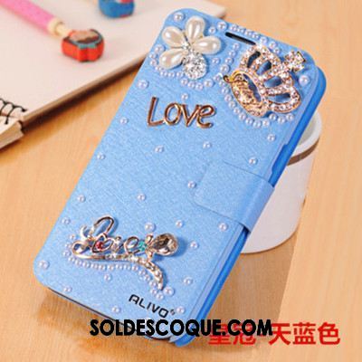 Coque Oppo Ax5 Bleu Téléphone Portable Étoile Incassable Strass Pas Cher