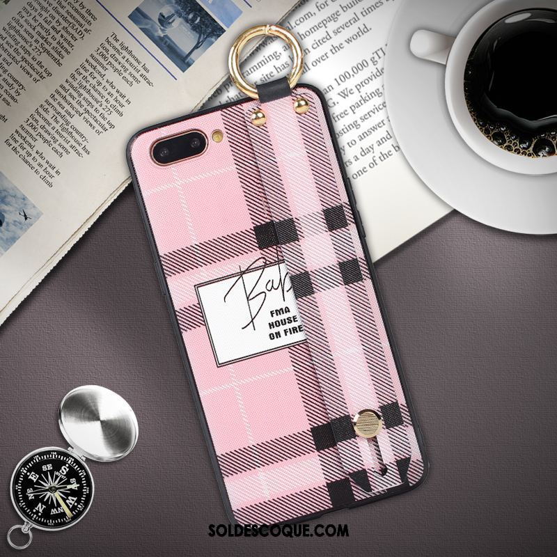 Coque Oppo Ax5 Créatif Modèle Fleurie Plaid Téléphone Portable Noir Pas Cher