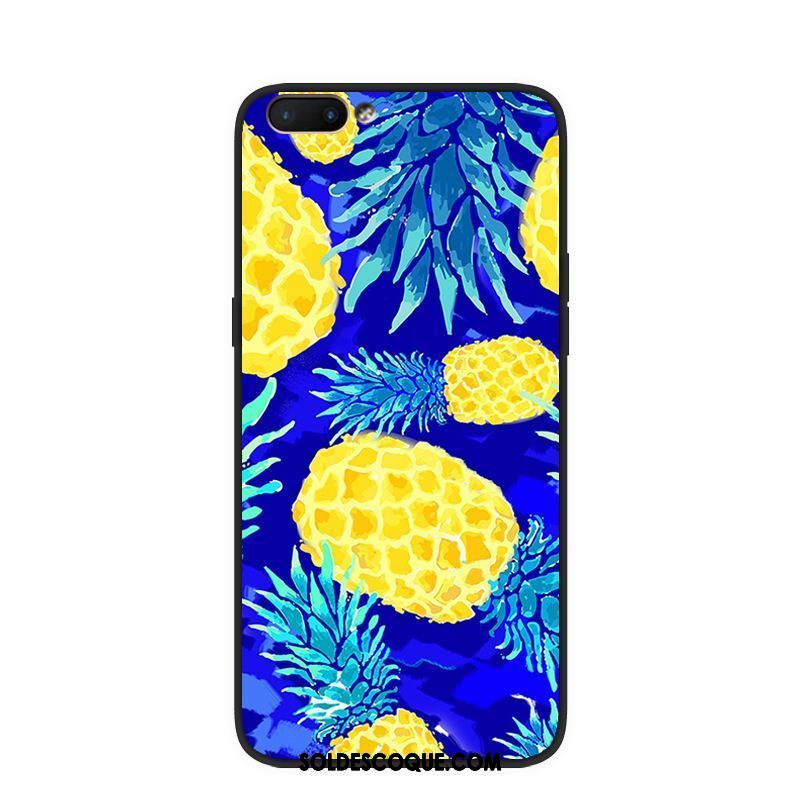 Coque Oppo Ax5 Fluide Doux Silicone Bleu Téléphone Portable Fruit Soldes