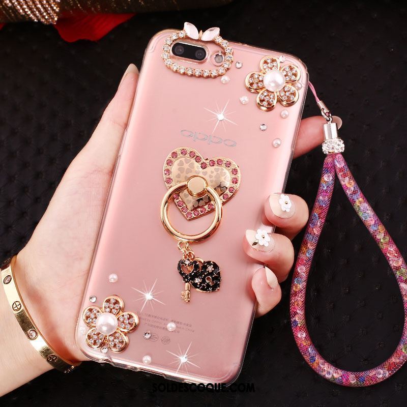 Coque Oppo Ax5 Strass Anneau Étui Fluide Doux Personnalité Soldes