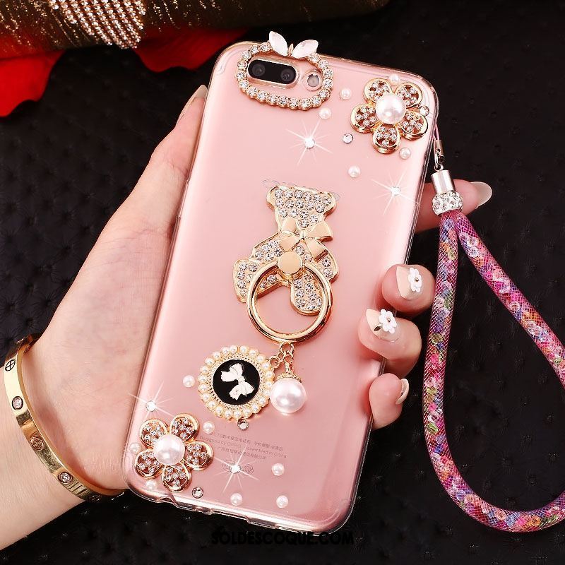 Coque Oppo Ax5 Strass Anneau Étui Fluide Doux Personnalité Soldes