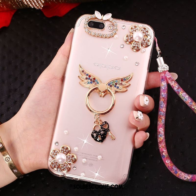 Coque Oppo Ax5 Strass Anneau Étui Fluide Doux Personnalité Soldes