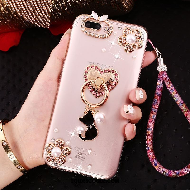 Coque Oppo Ax5 Strass Anneau Étui Fluide Doux Personnalité Soldes