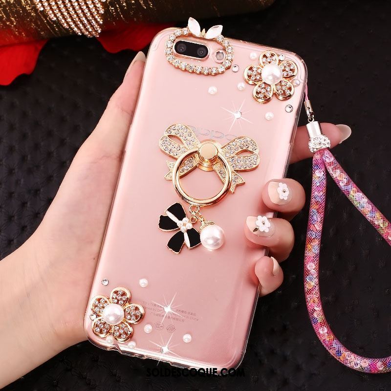 Coque Oppo Ax5 Strass Anneau Étui Fluide Doux Personnalité Soldes