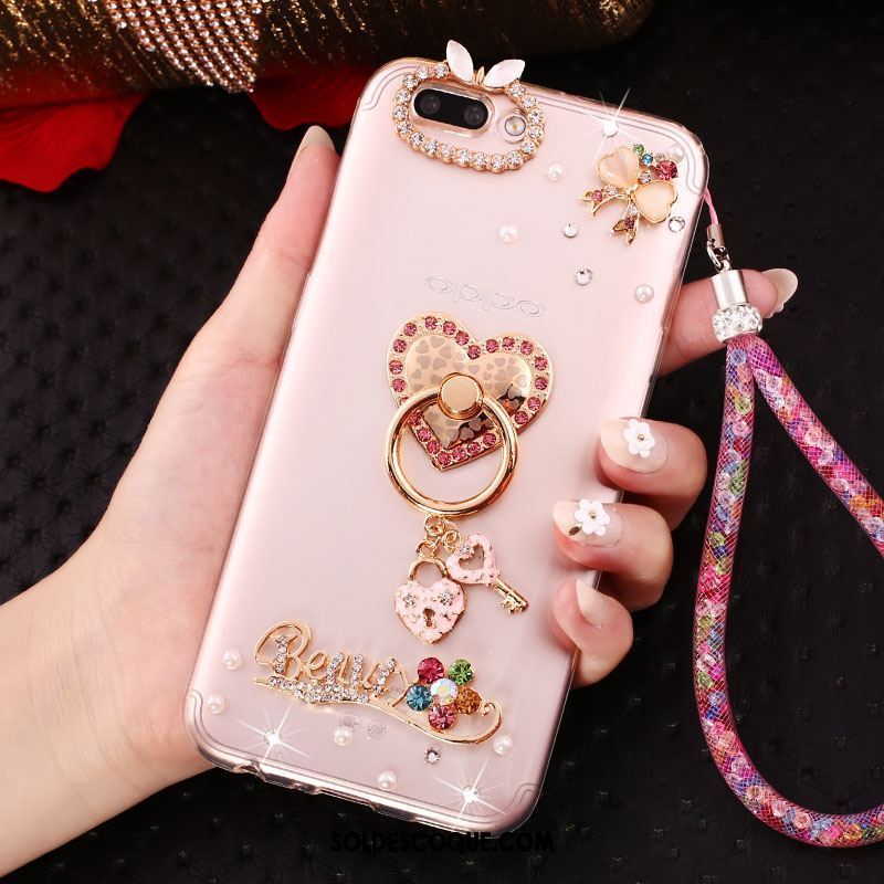 Coque Oppo Ax5 Strass Anneau Étui Fluide Doux Personnalité Soldes